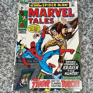 VINTAGE 1970 MARVEL TALES Spiderman Vs Kraven Silver Bronze Age Comic #27